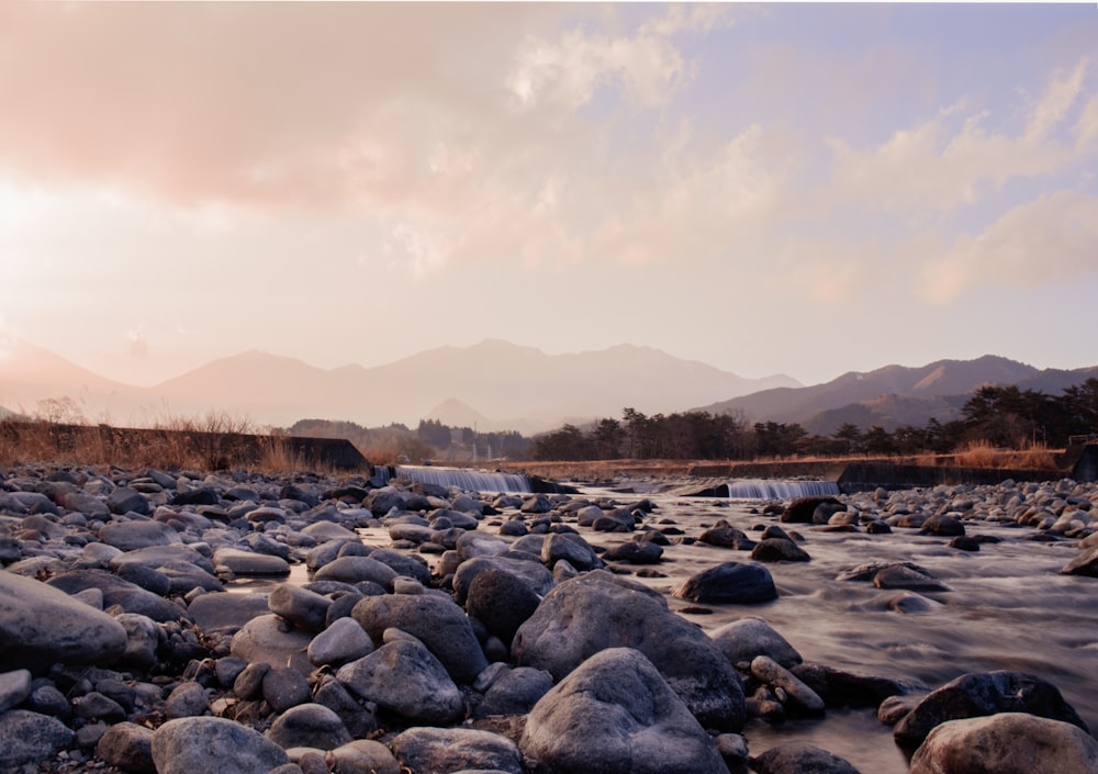 rocks in body of water