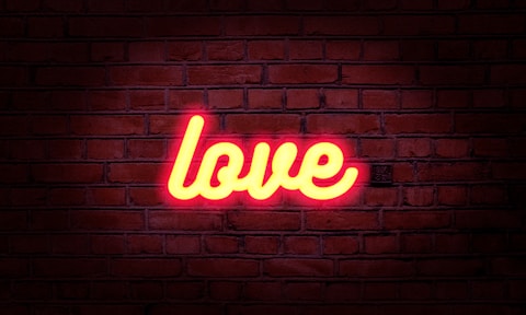 red Love LED signage