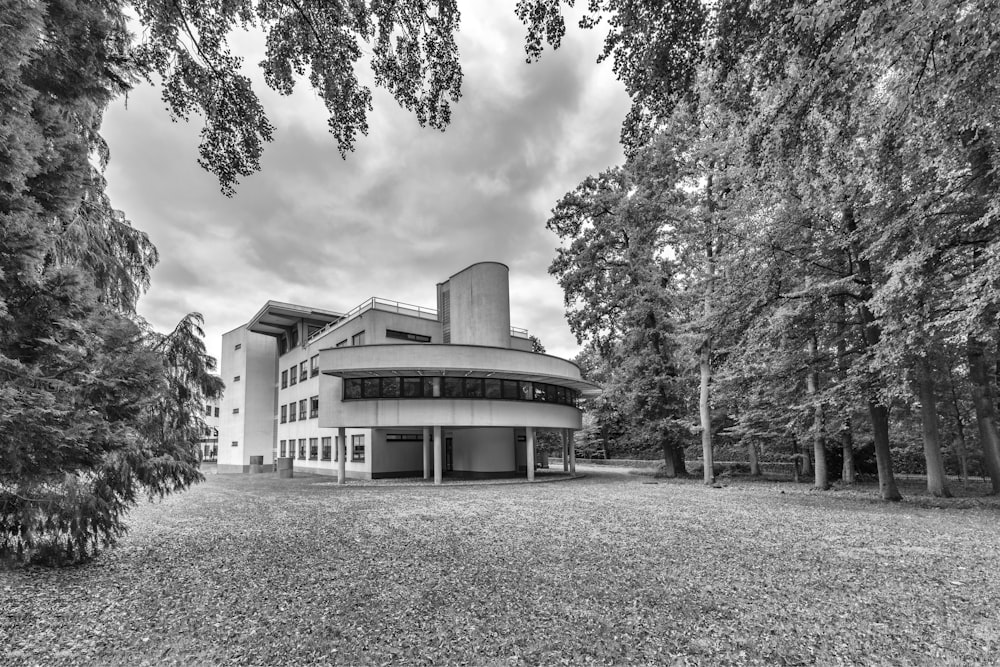 building near trees