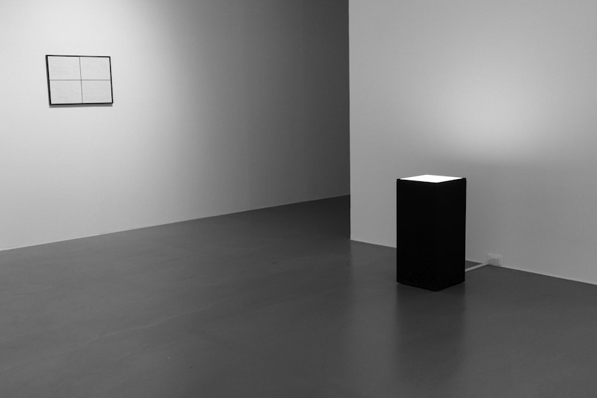 a black and white photo of an empty room