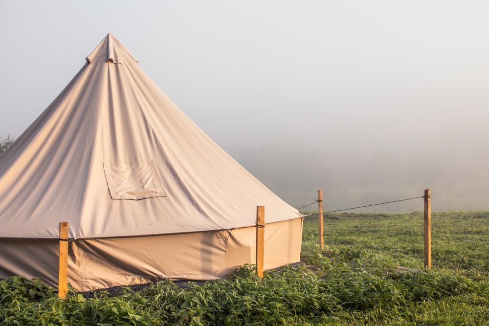 beige dome tent