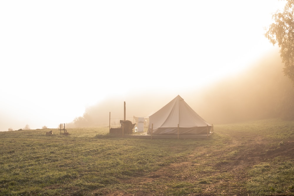 beige dome tent