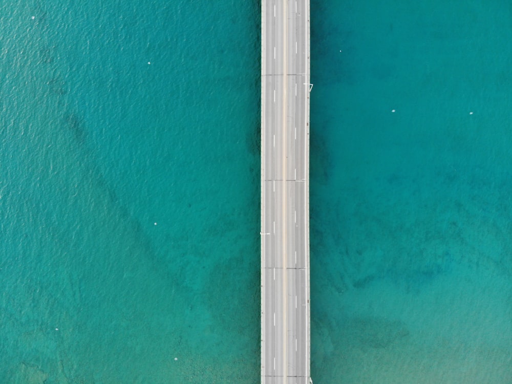 aerial photography of grey bridge