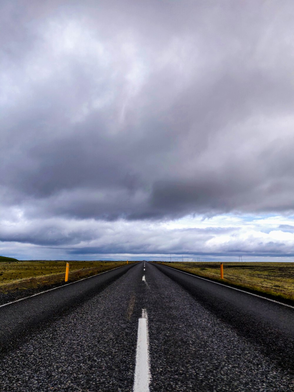 architectural photography of black road