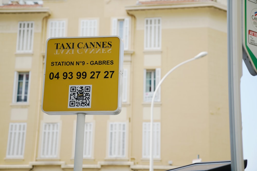 taxi cannes station no. 9 Gabres sign