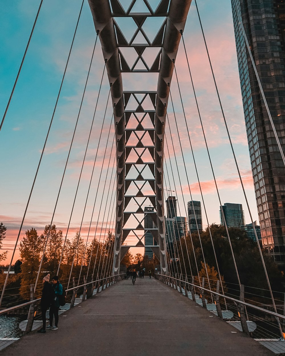 gray concrete bridge at daytime