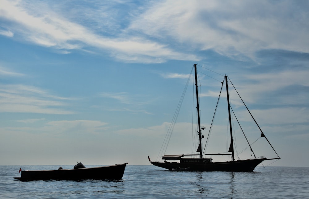 two boats floating on body of water