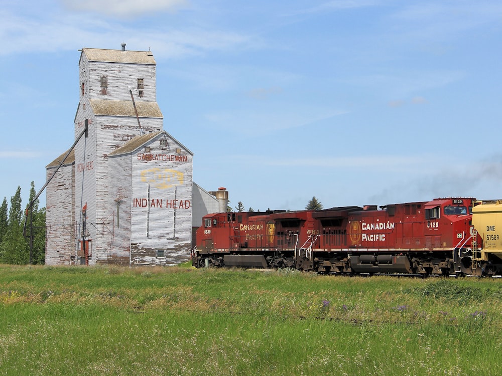 red and black train at daytime