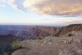A rugged canyon landscape under soft natural light.