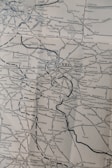 A detailed black and white map showing a network of roads and locations around Moscow. The map includes various city names such as Smolensk, Kursk, and Voronezh, with distinctive lines representing highways and railways.