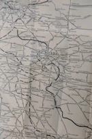 A large map showing major transport routes connecting various cities across the country.