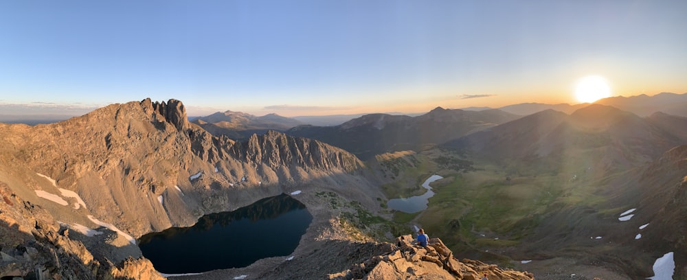 aerial photography of mountain