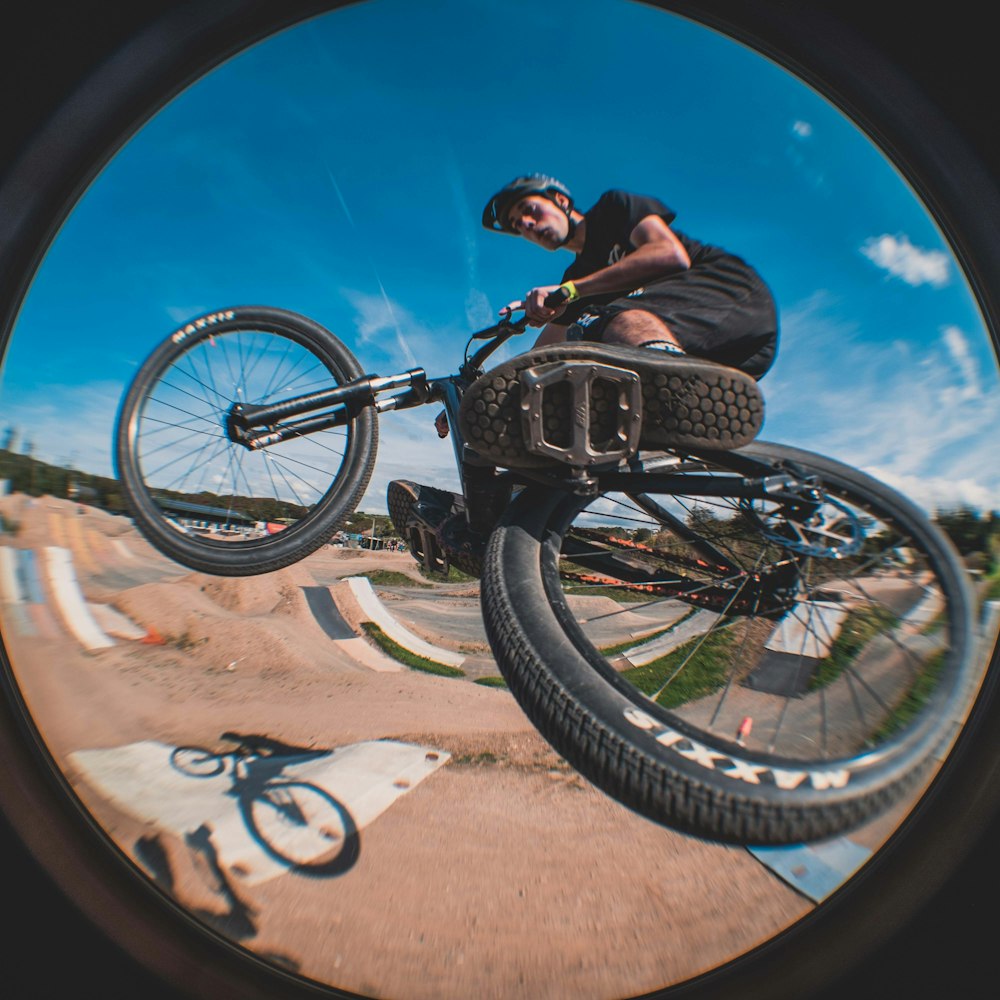 man riding bicycle