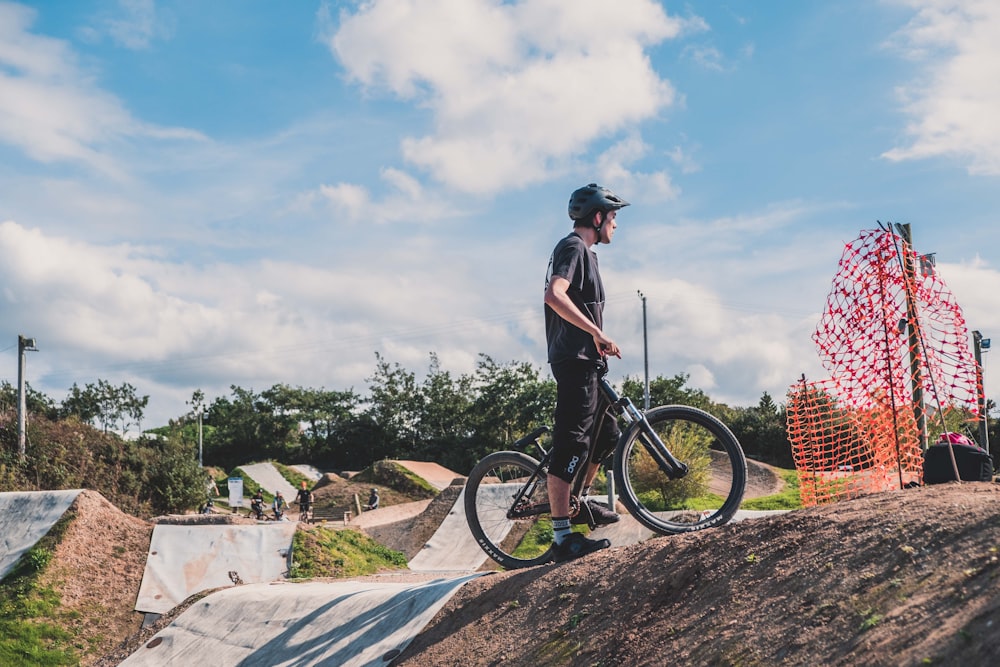 man riding bicycle