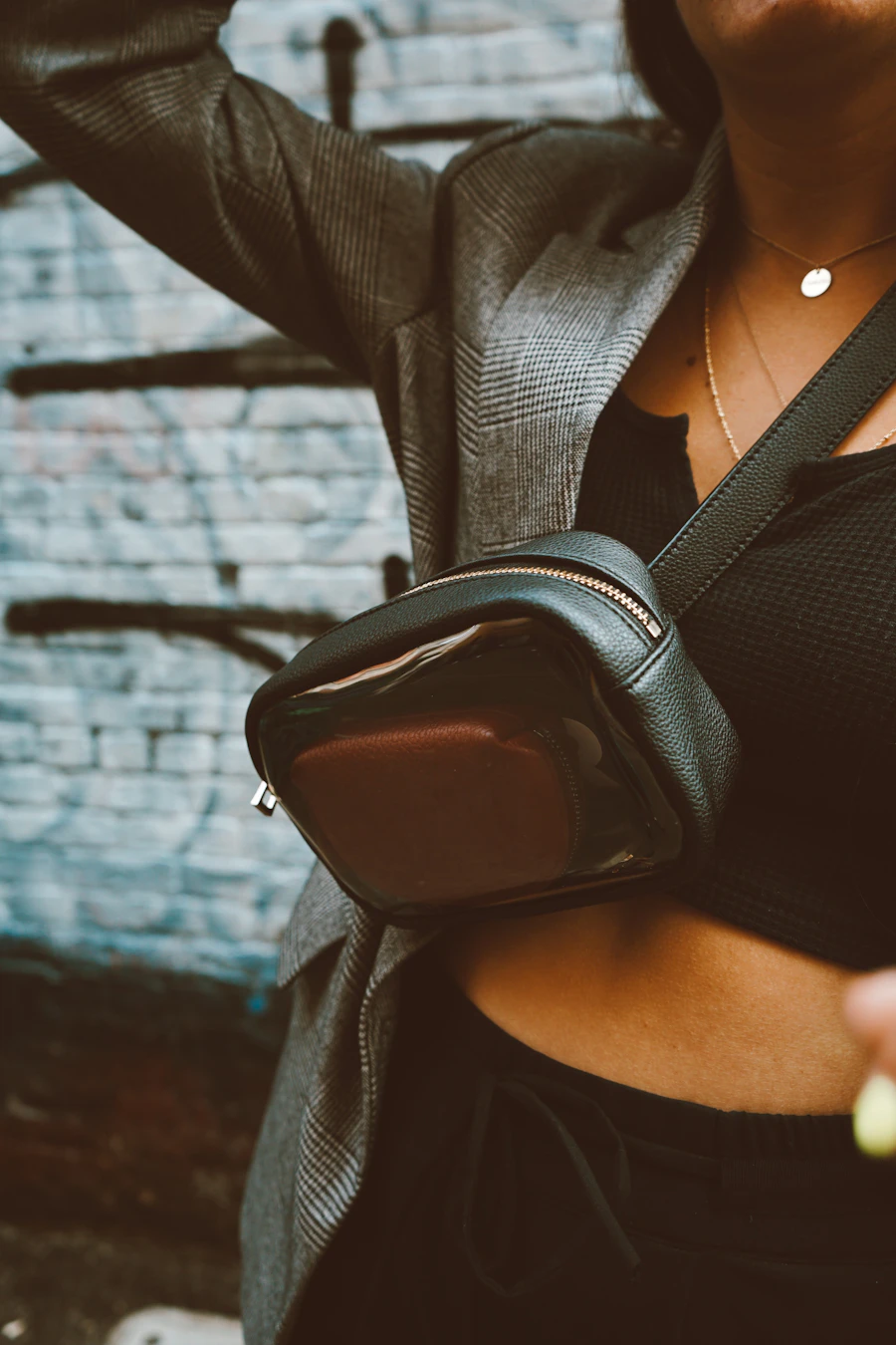 Woman carrying a crossbody bag