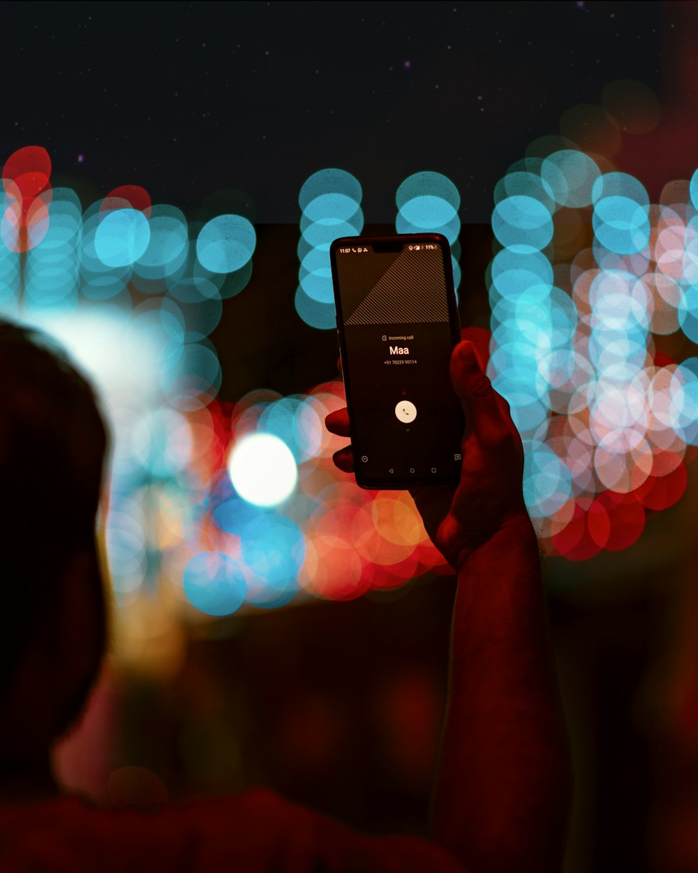 person holding black Android smartphone