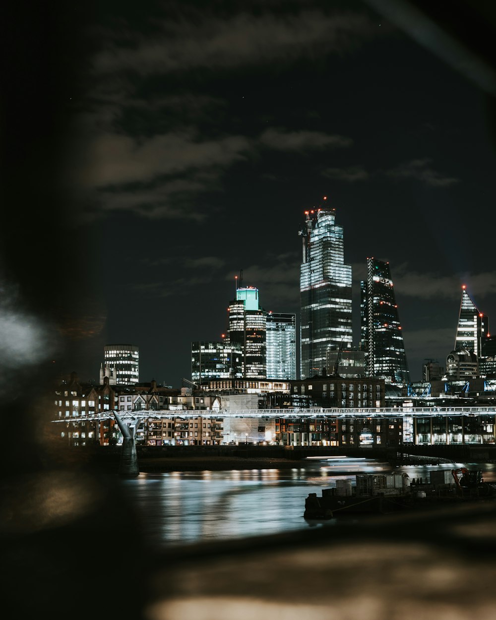 lighted city buildings during nighttime