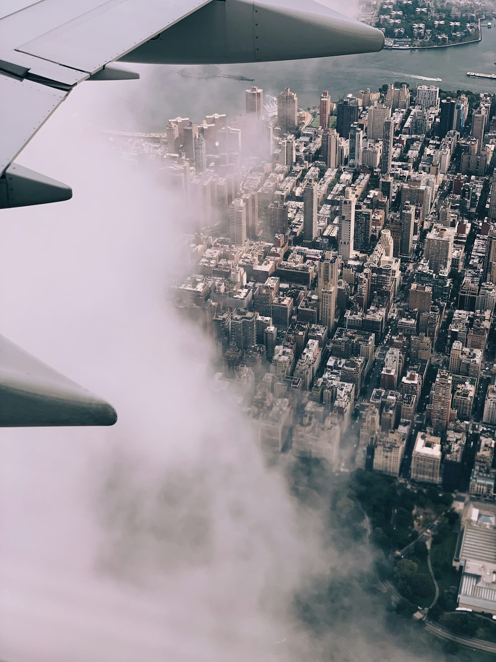 aerial photography of concrete buildings