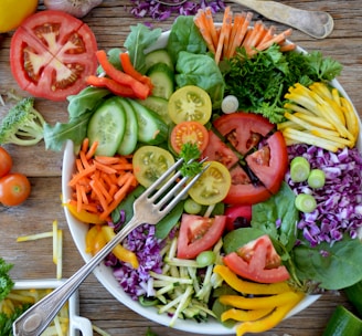 sliced vegetables on white ceramic plate