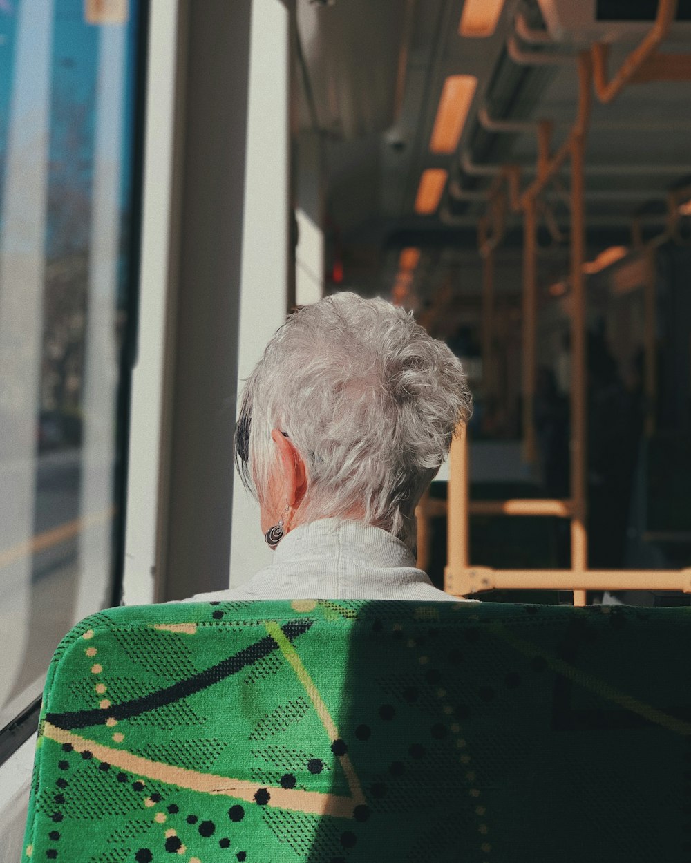 woman in train