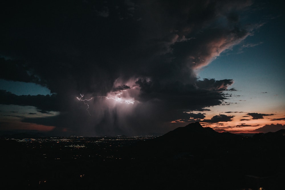 silhouette of mountain