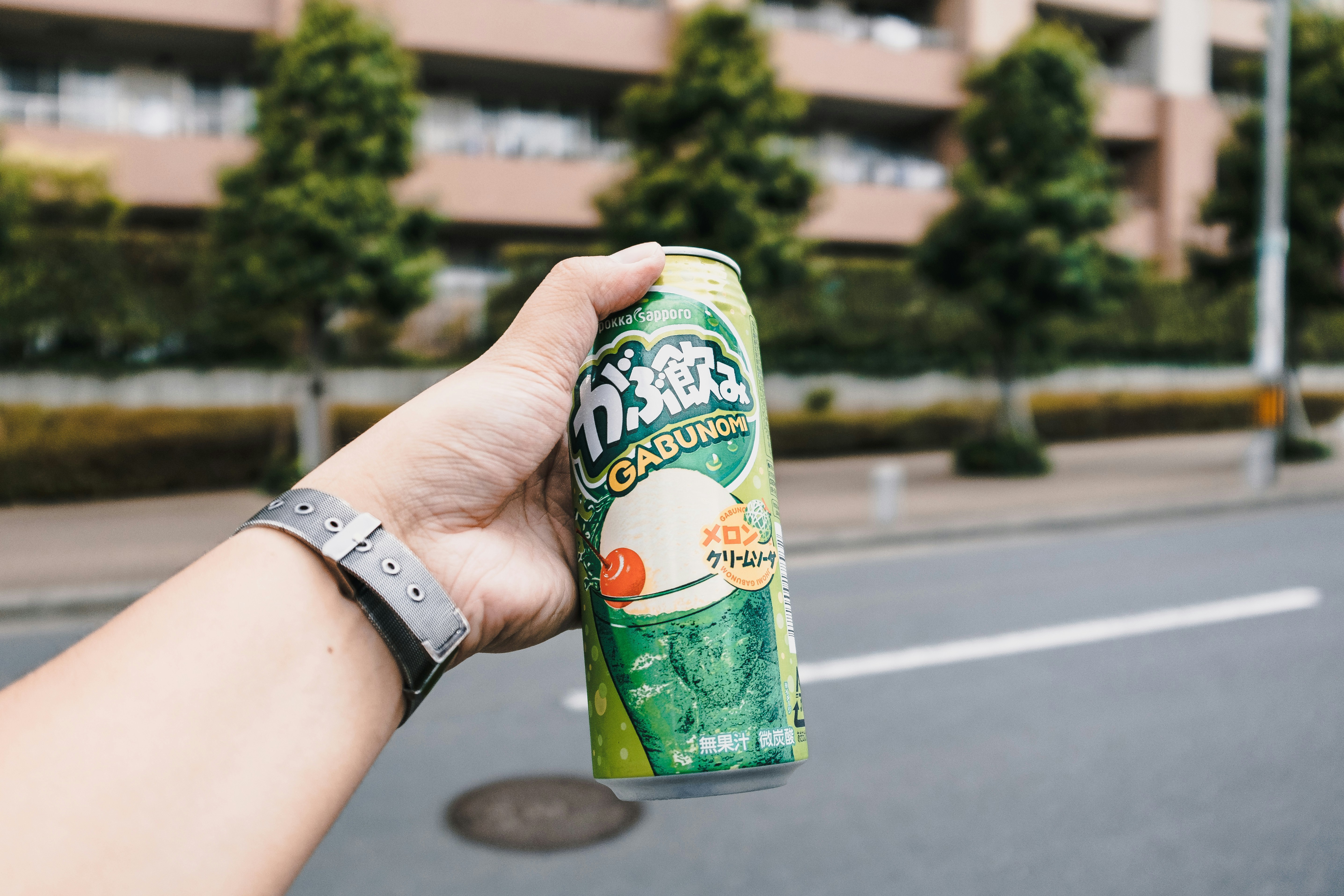 grüne Dose mit Frontetikett