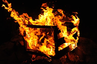 flaming crate