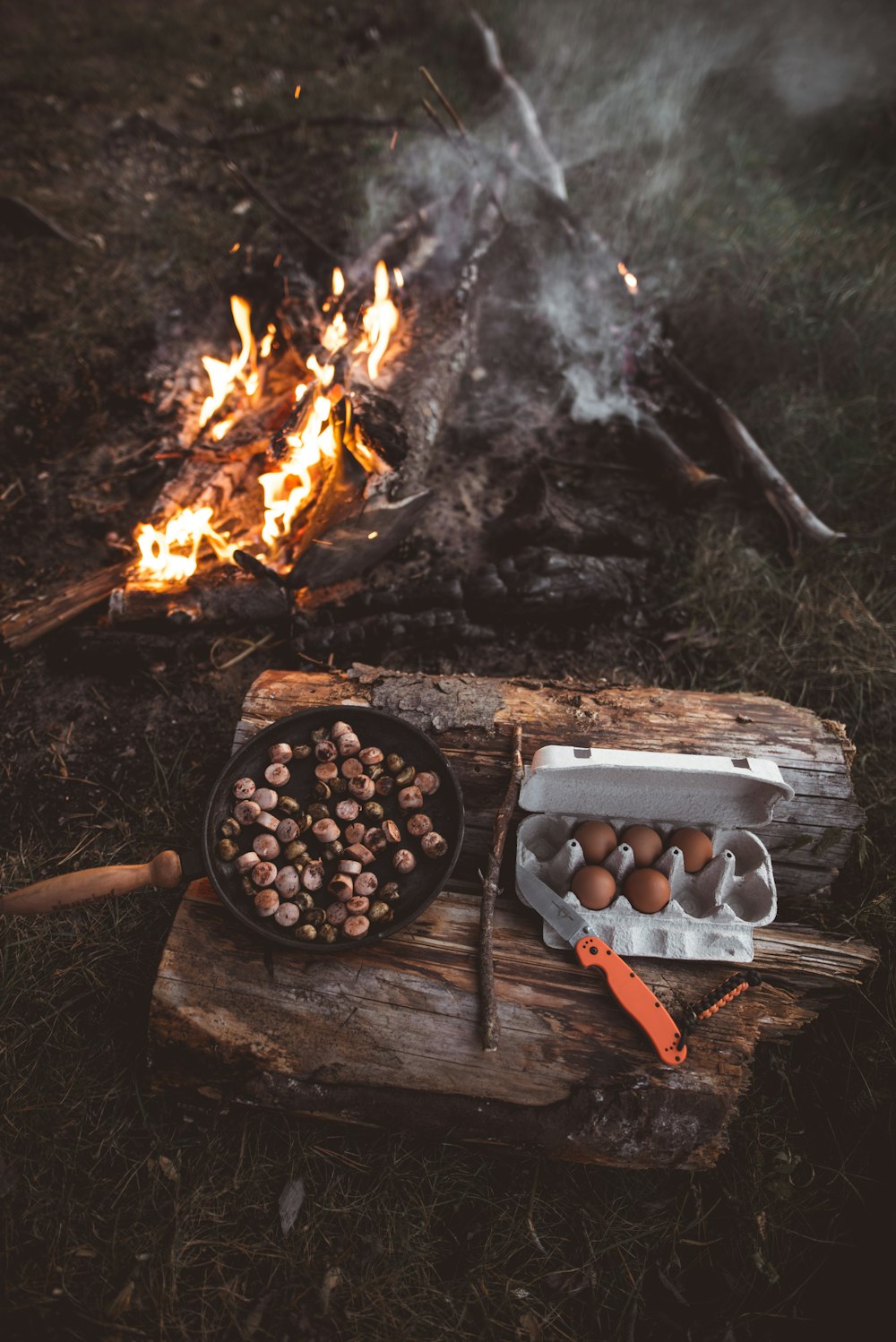 bonfire during daytime