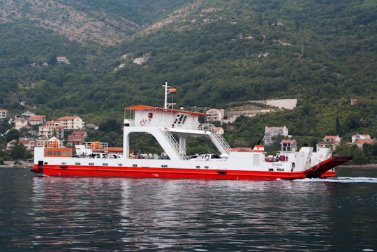white and red ship in Verige Montenegro