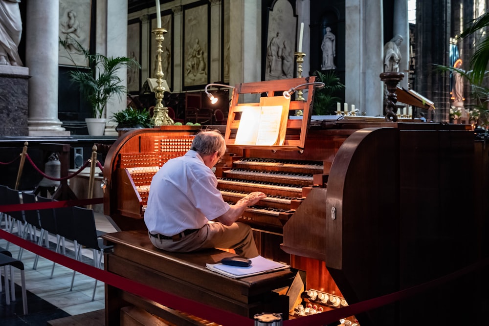 man playing piano