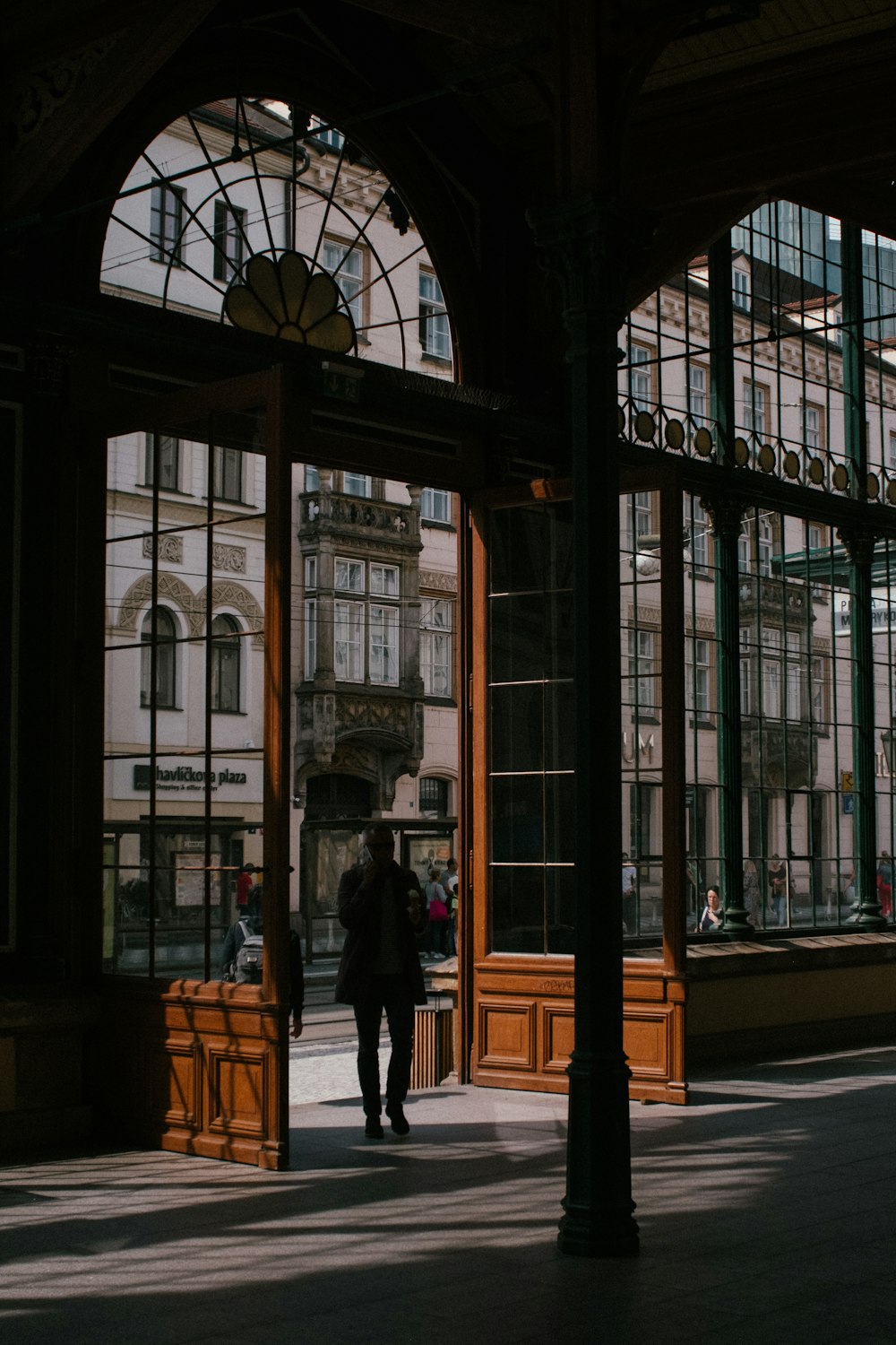 woman inside building