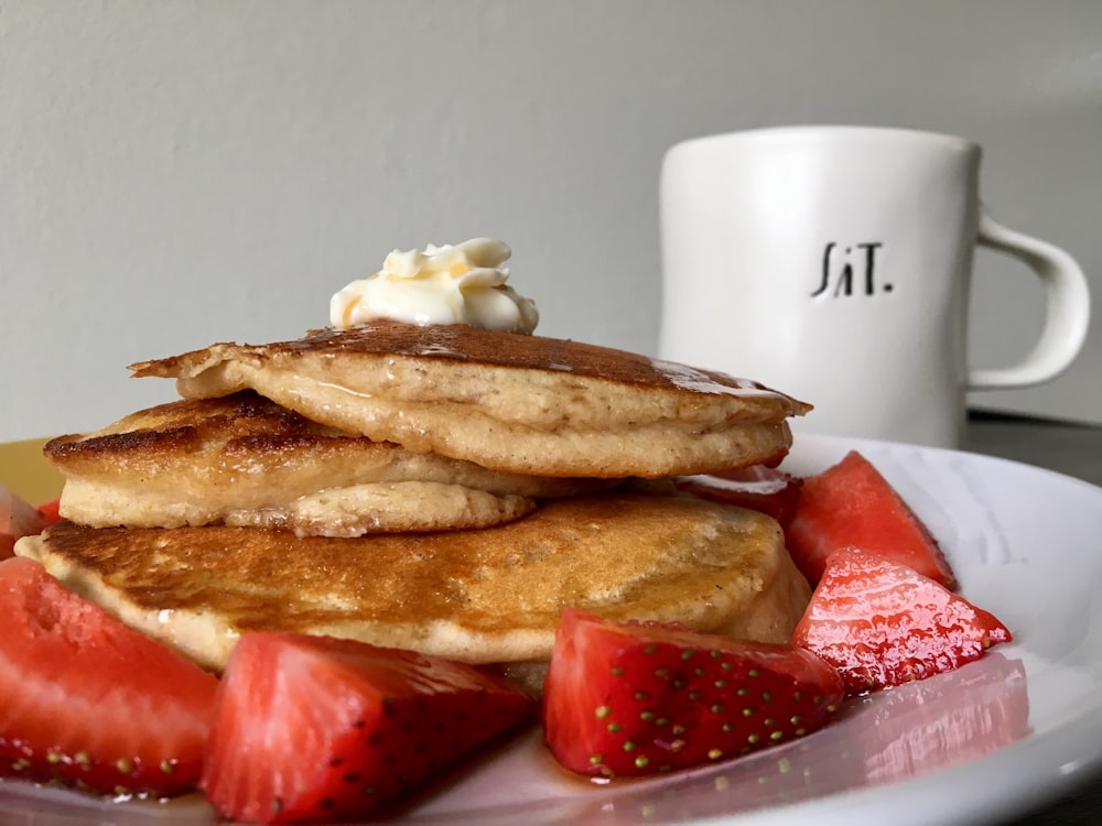 waffles and strawberries