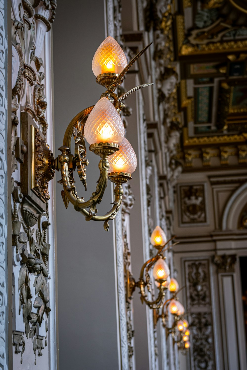 gray and black sconce