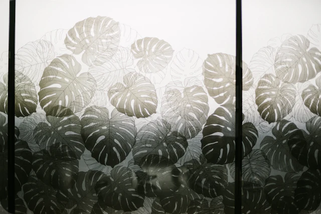 Botanical Manifestation Film — commercial glass partition interior design