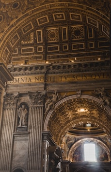 brown concrete cathedral interior