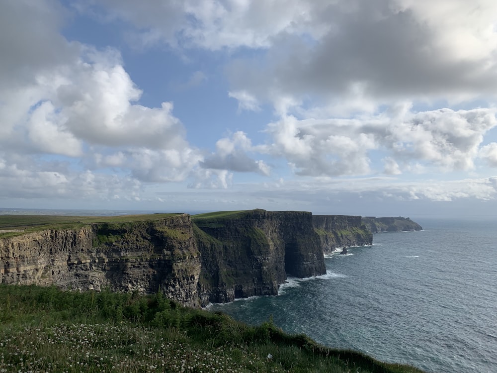 rock formation near ocean