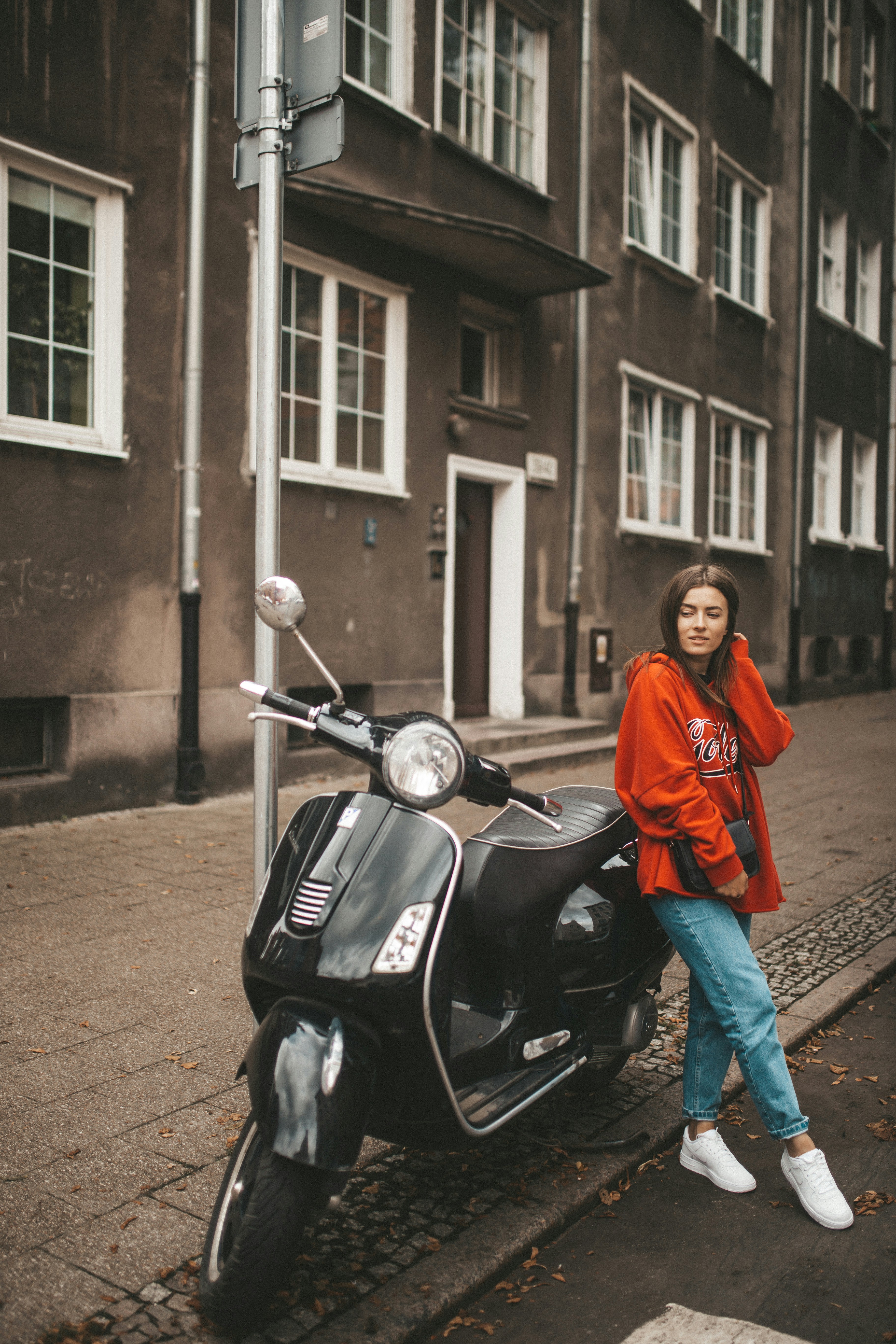 girl in scooty