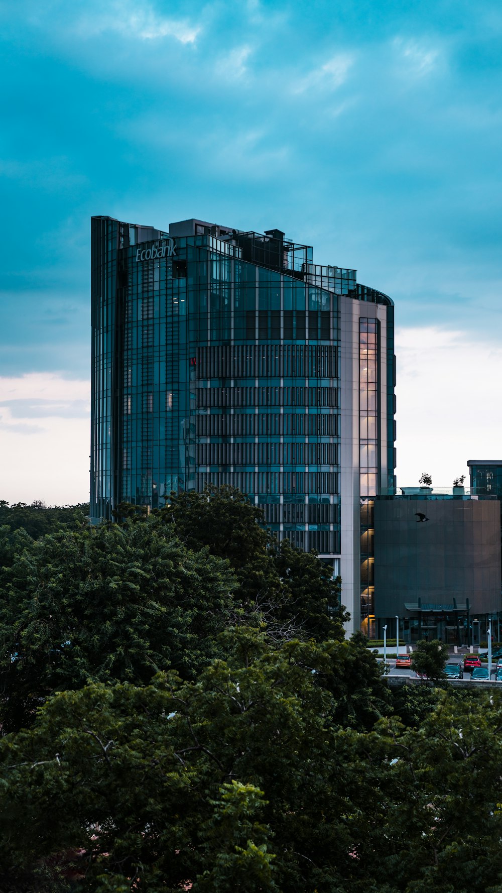 gray metal and glass building