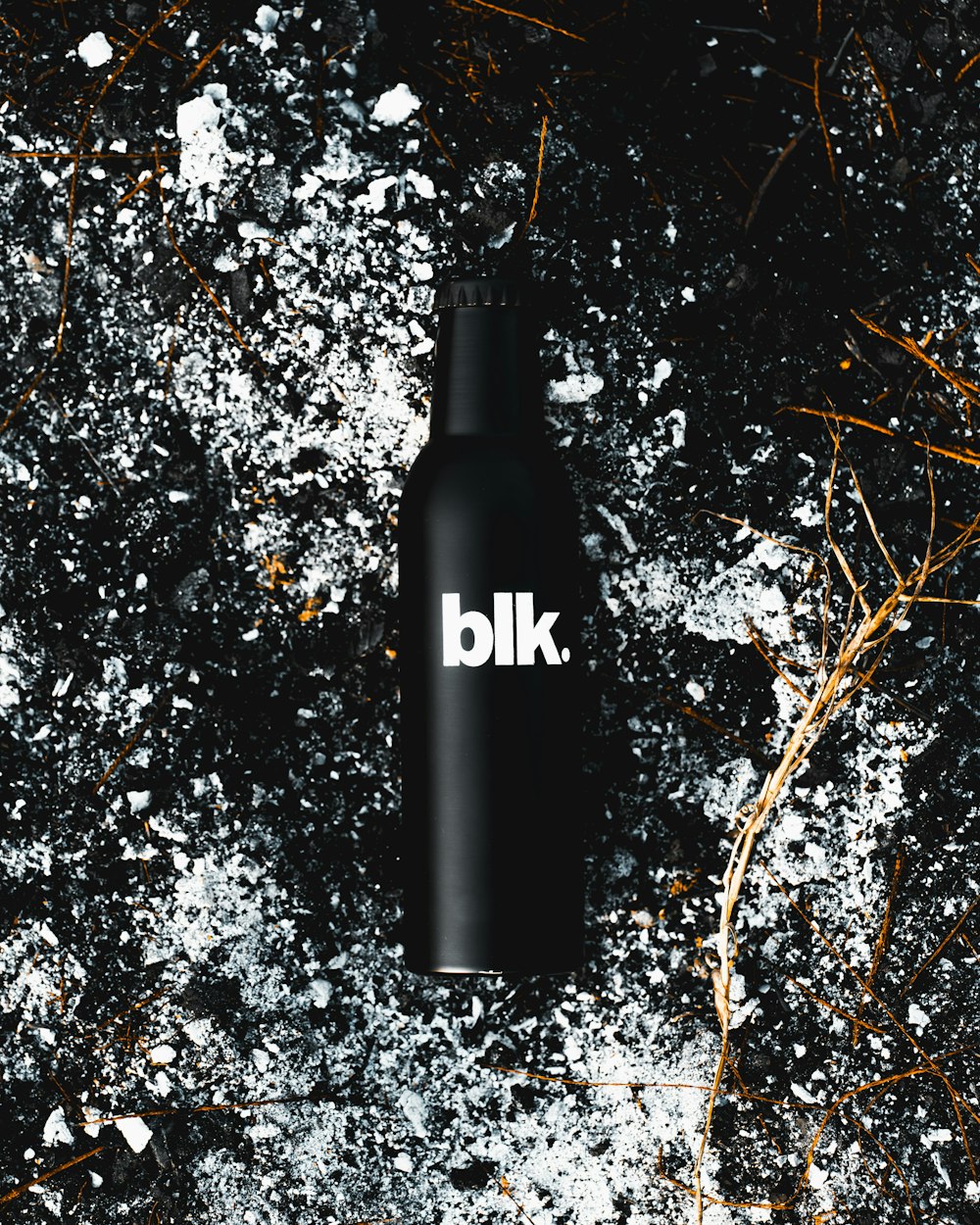 black and white BLK bottle