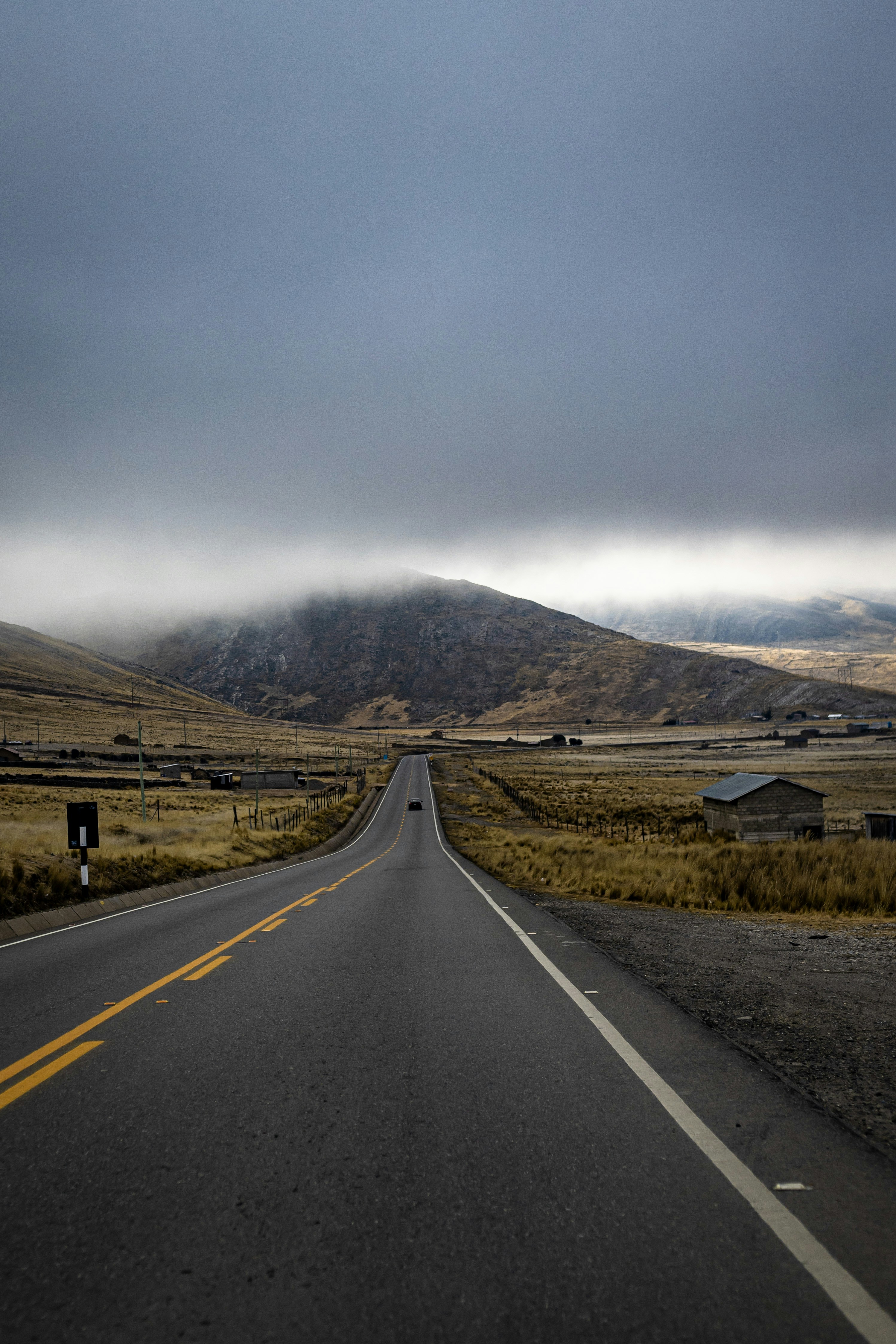 Scenic road with a mesmerizing sky
