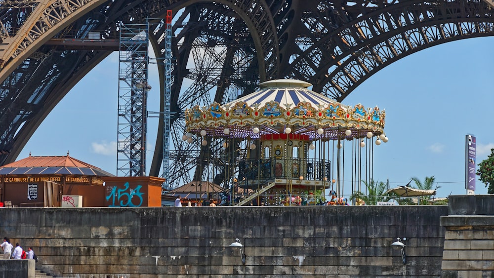 photo of multicolored carousel