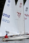 A group of people participating in a sailing event.