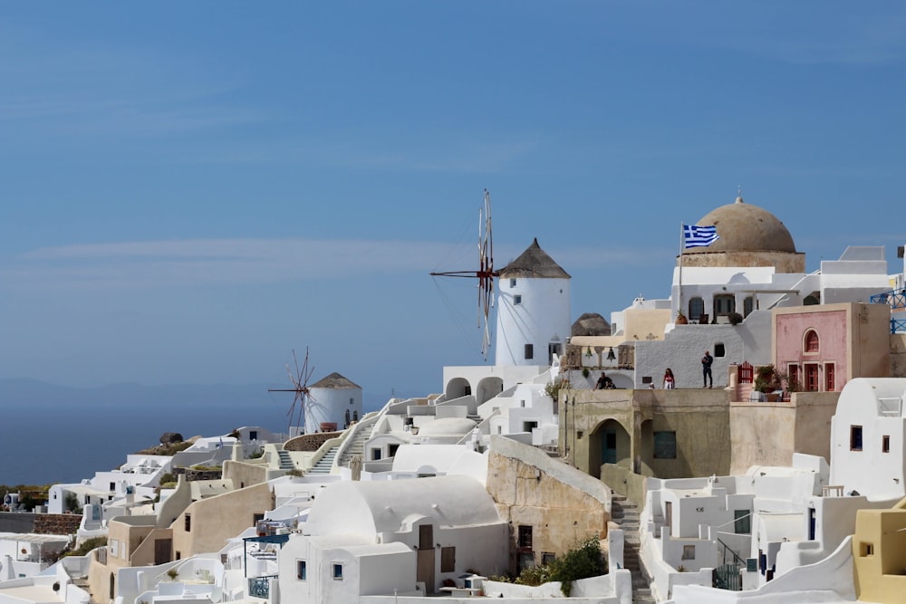 buildings in mountain side