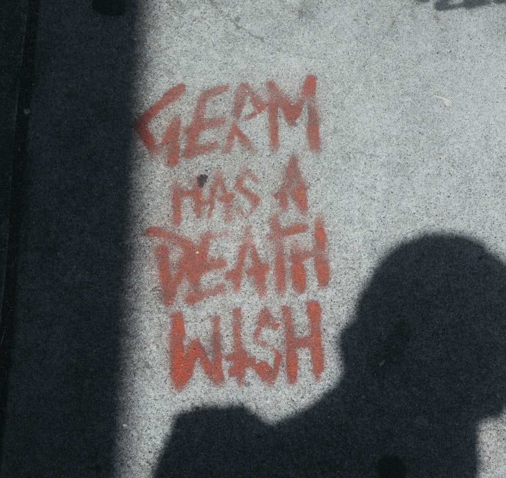 Germ has a death wish vandal on wall