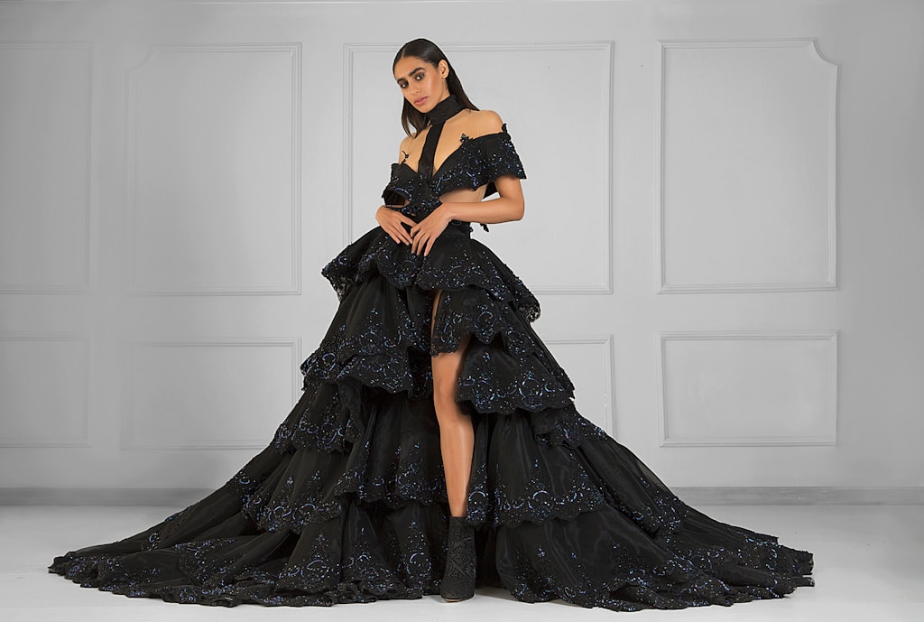 Sculpted Silk Gown