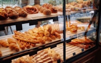 breads in display shelf