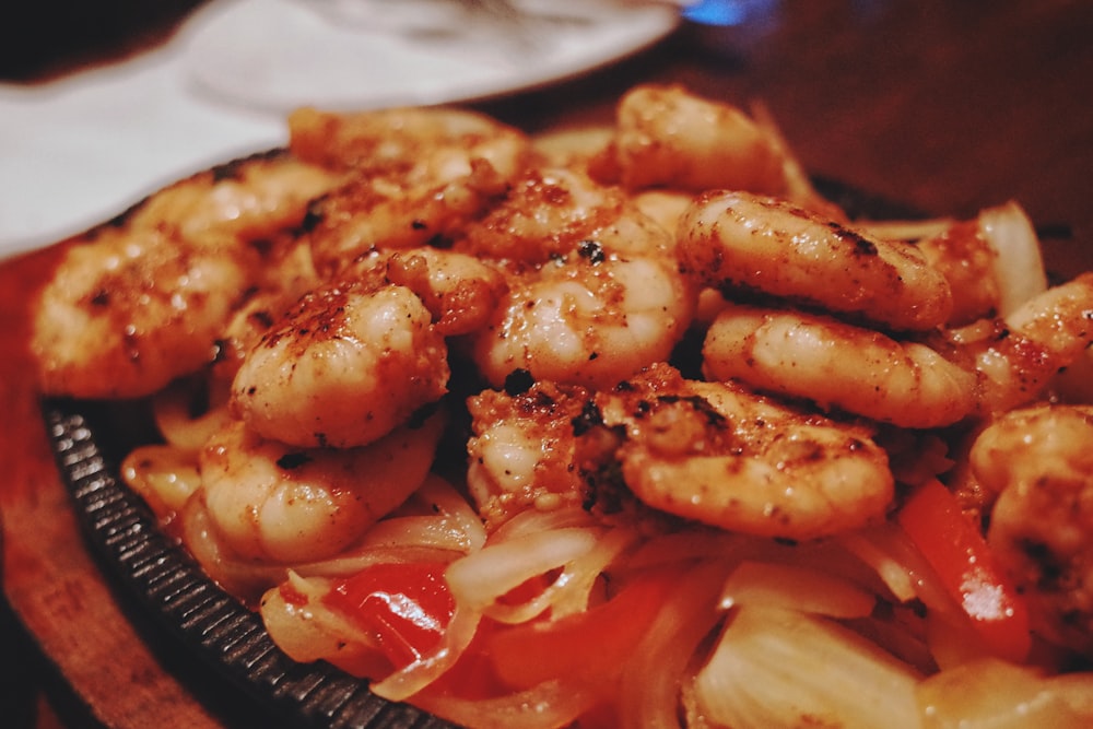 tray of shrimps