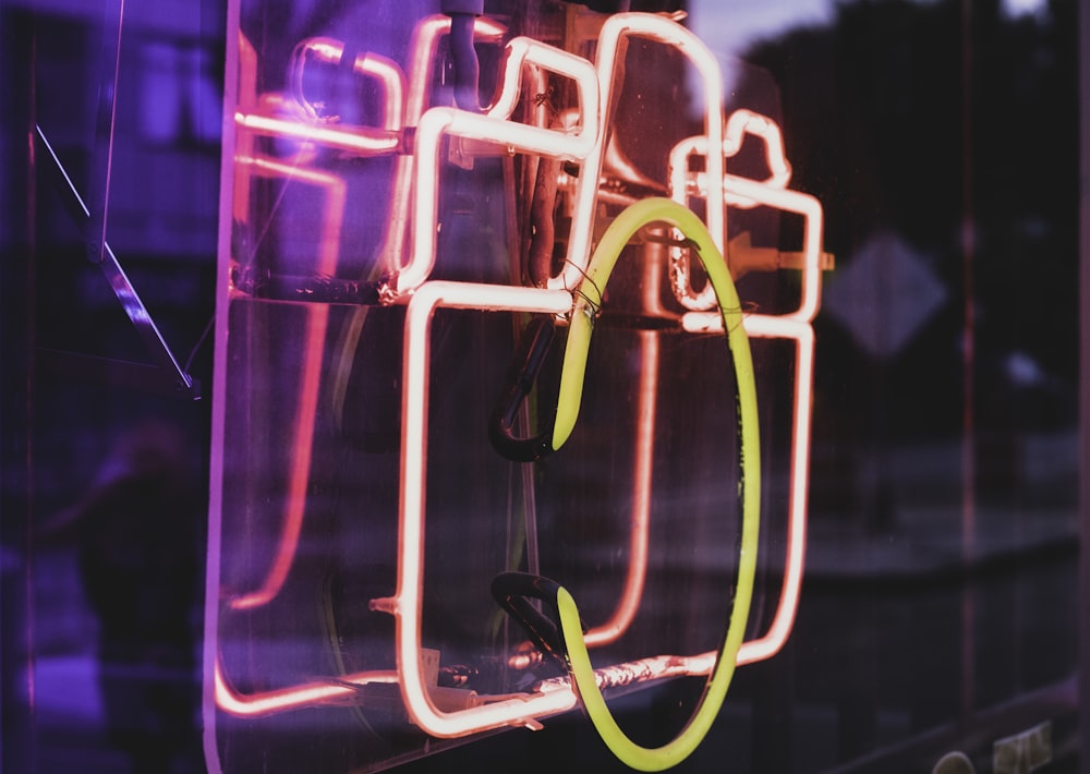 red and green neon signages