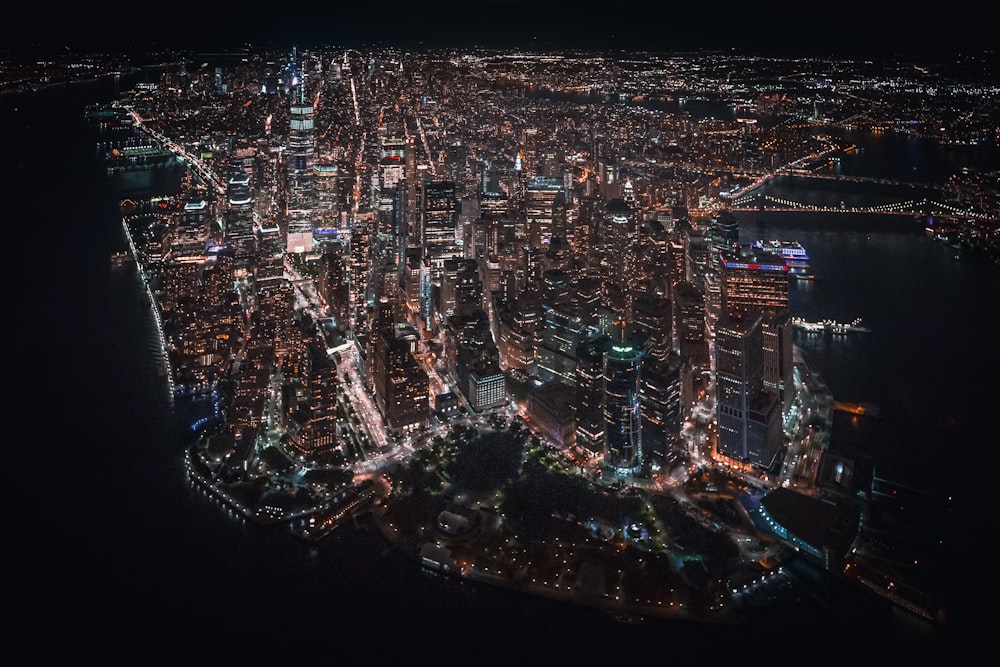 aerial view of buildings