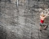 unknown person climbing on wall